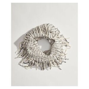 CHARTER CLUB Womens Ivory Fringed Infinity Scarf 2X